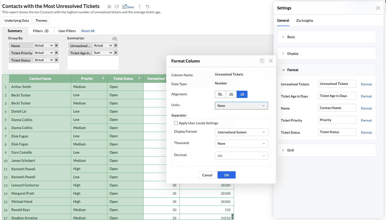Customizing Summary View