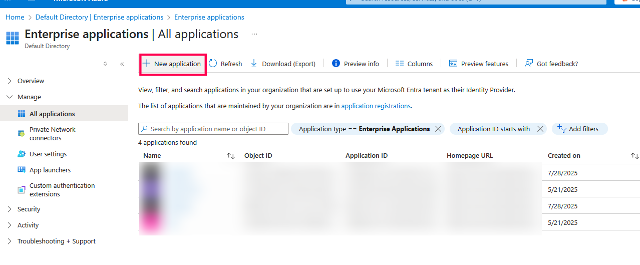 New Application