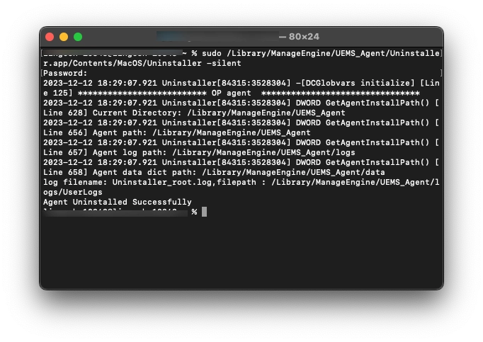 Using terminal mac agent uninstallation using terminal