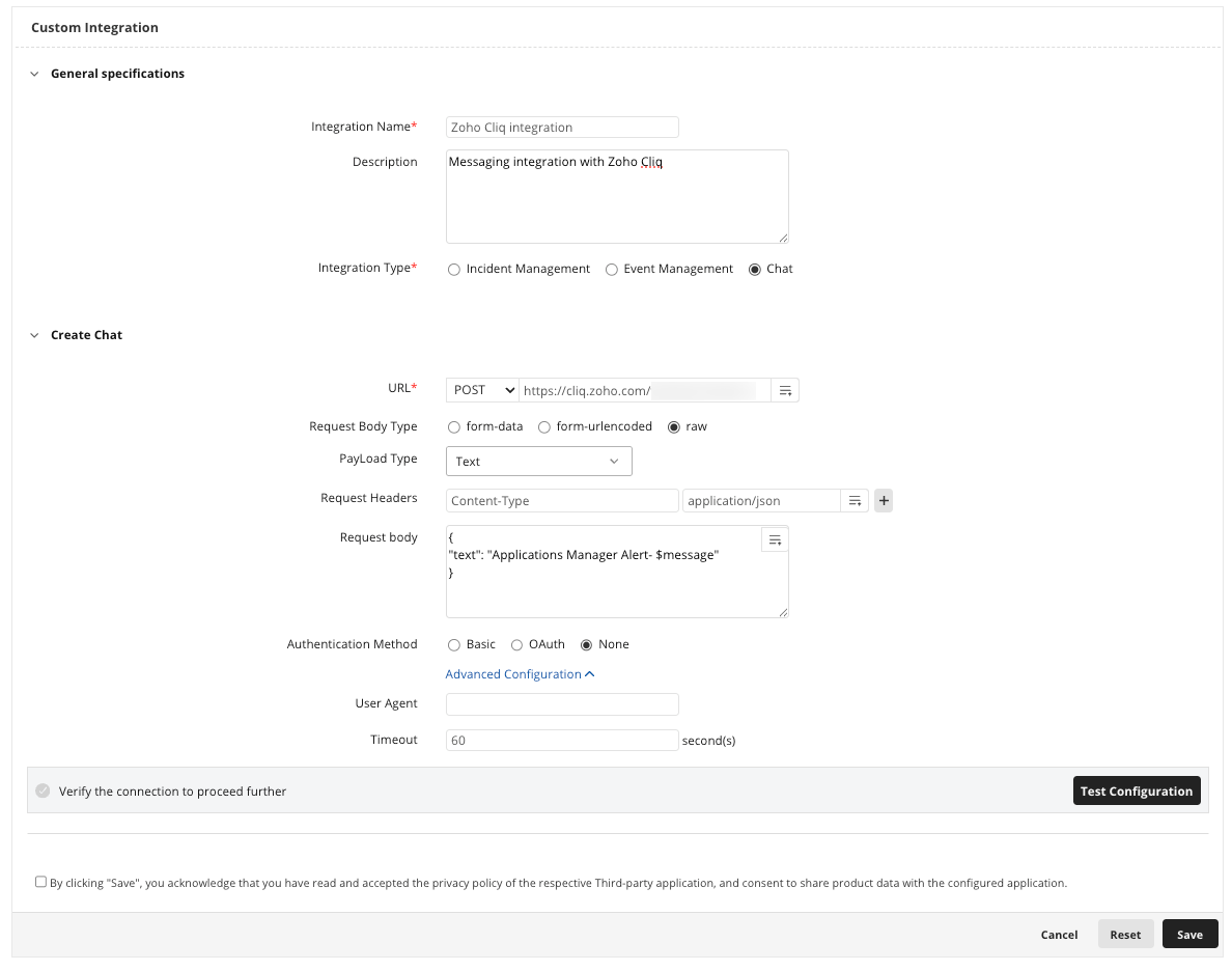 configure custom integration