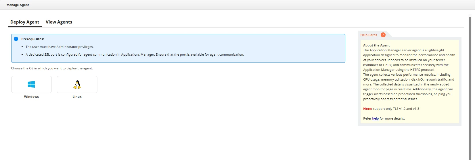 Agent-based server monitoring