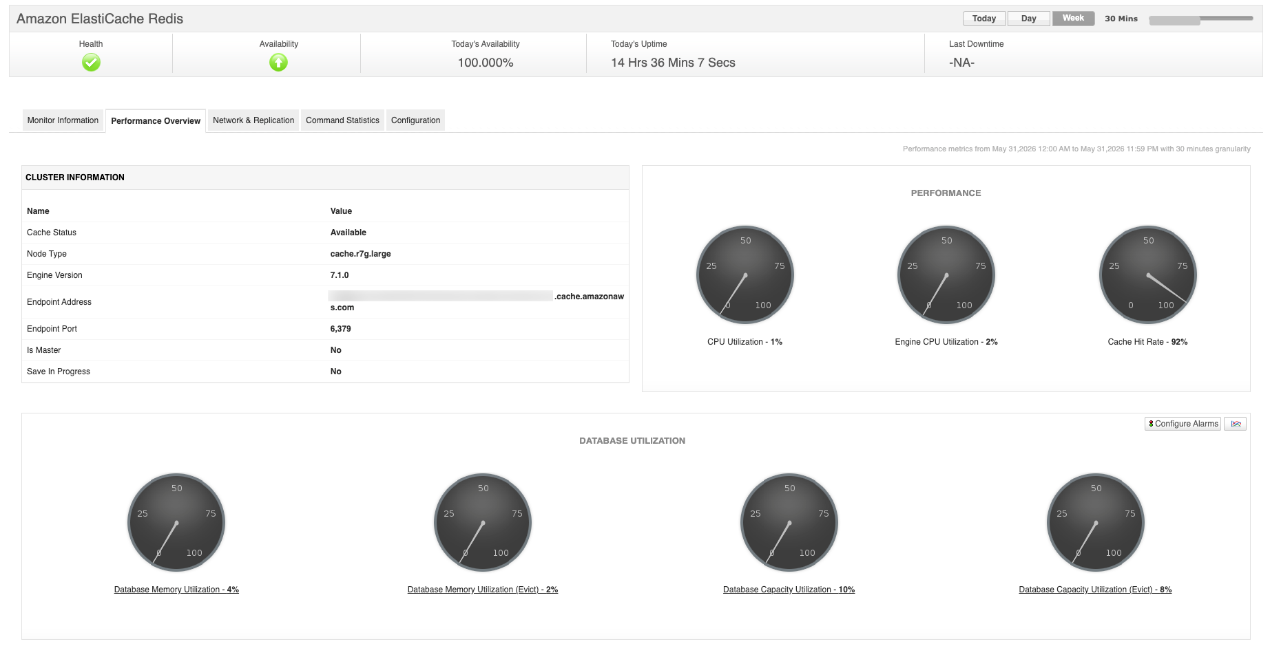 Amazon ElastiCache Redis Performance Overview