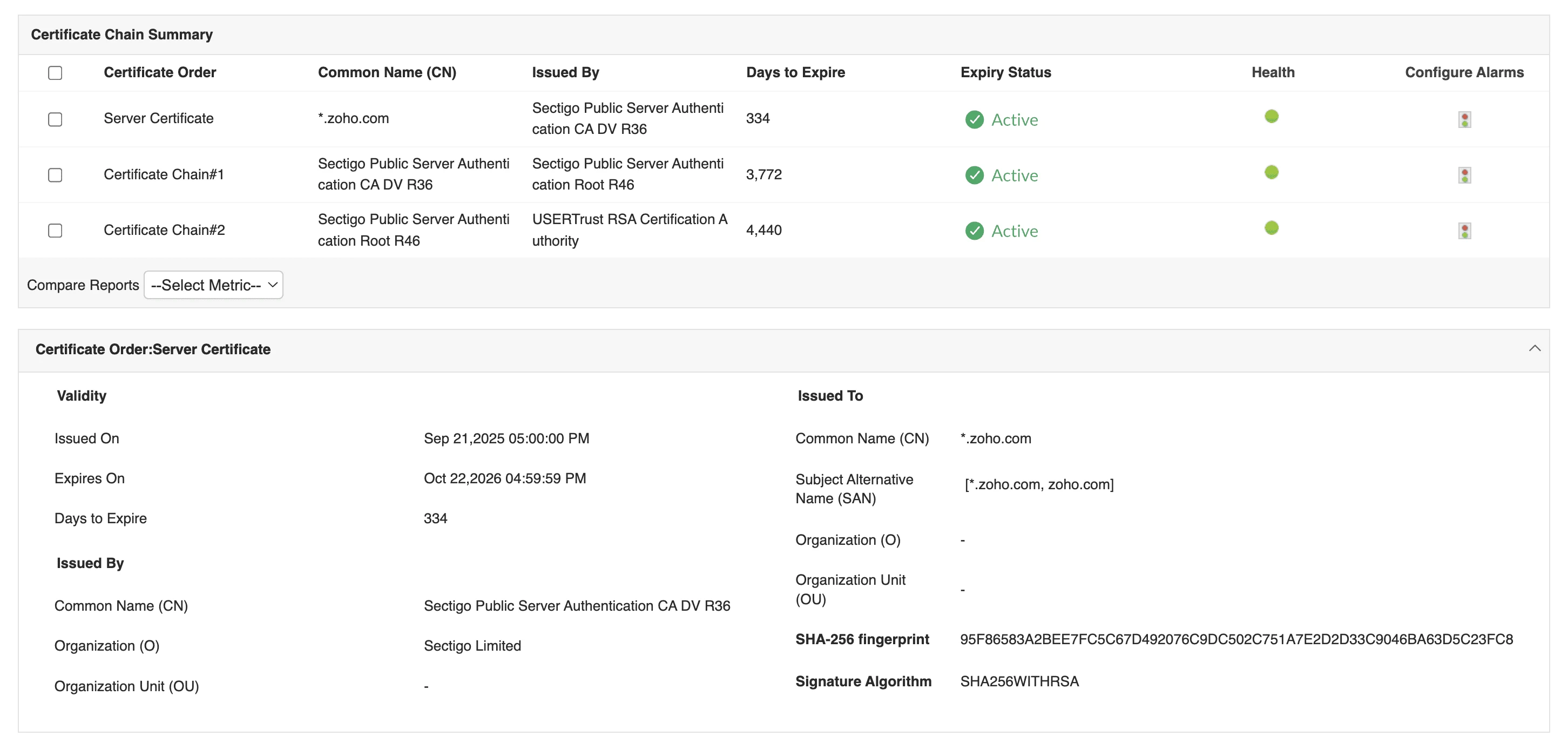 Enhanced SSL/TLS certificate visibility