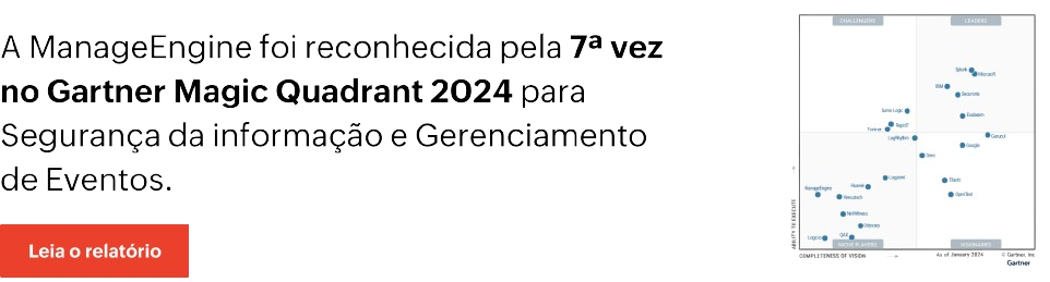 For the 7 time! ManageEngine recognised in 2024 Gartner® Magic Quadrant™ for Security Information and Event Management
