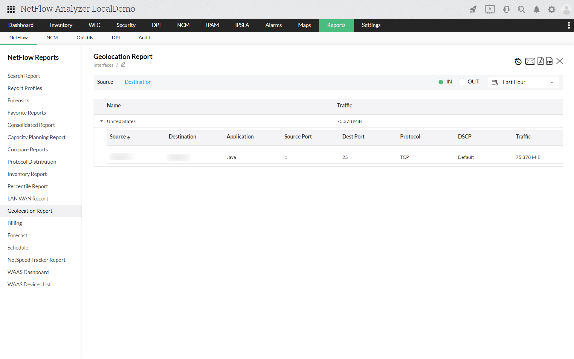 NetFlow Reporting Tool - ManageEngine NetFlow Analyzer