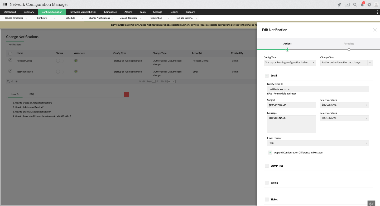 Config drift change management