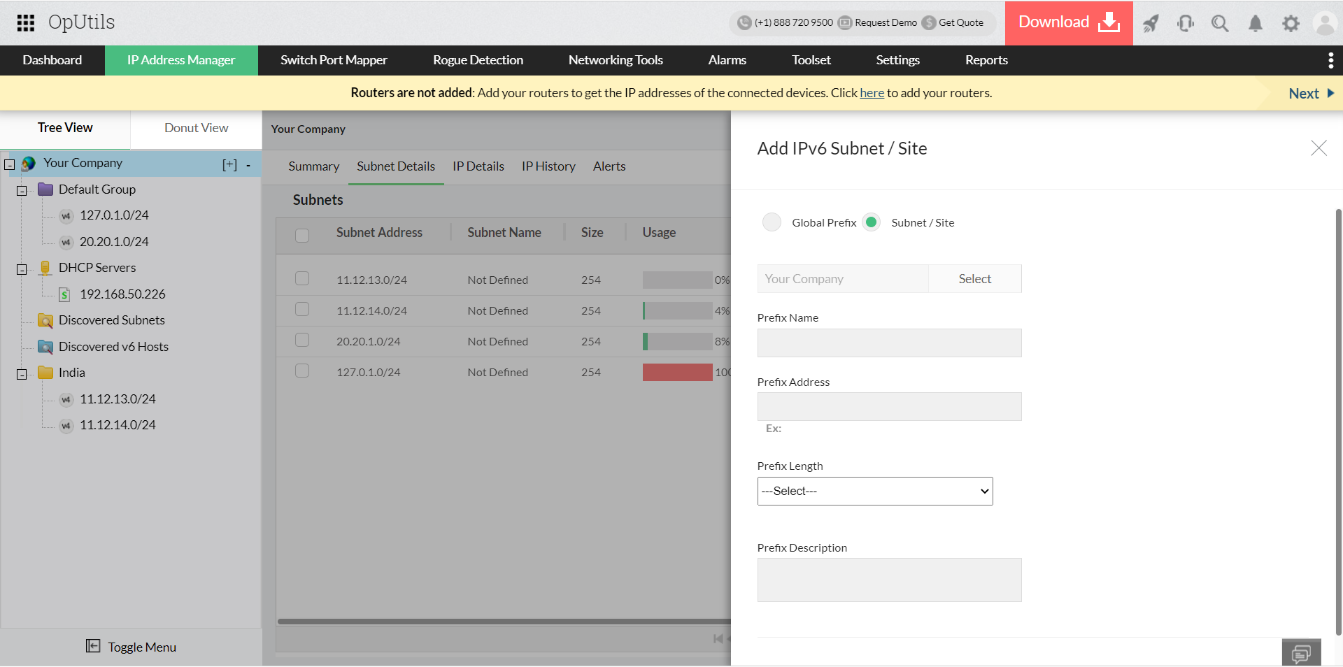 OpUtils IPv6 ipv6 addresses - ManageEngine OpUtils