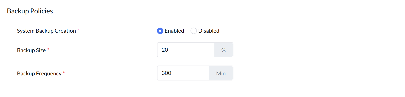 Configuring file backup policies for Ransomware protection