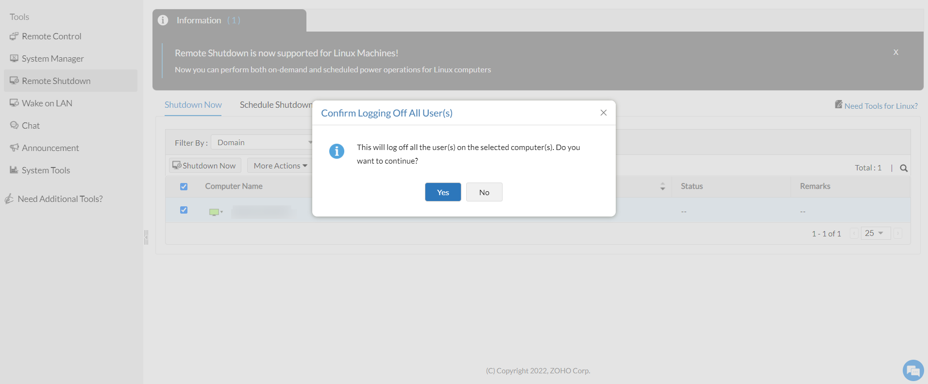 Remote Restart Software