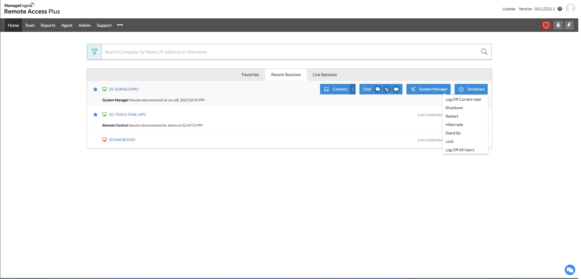 How to shutdown remote computer