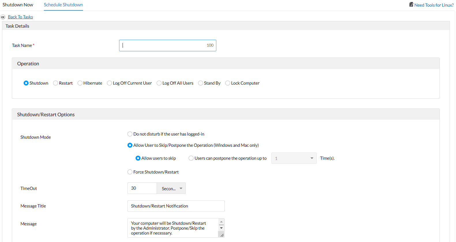 How to reboot remote computer