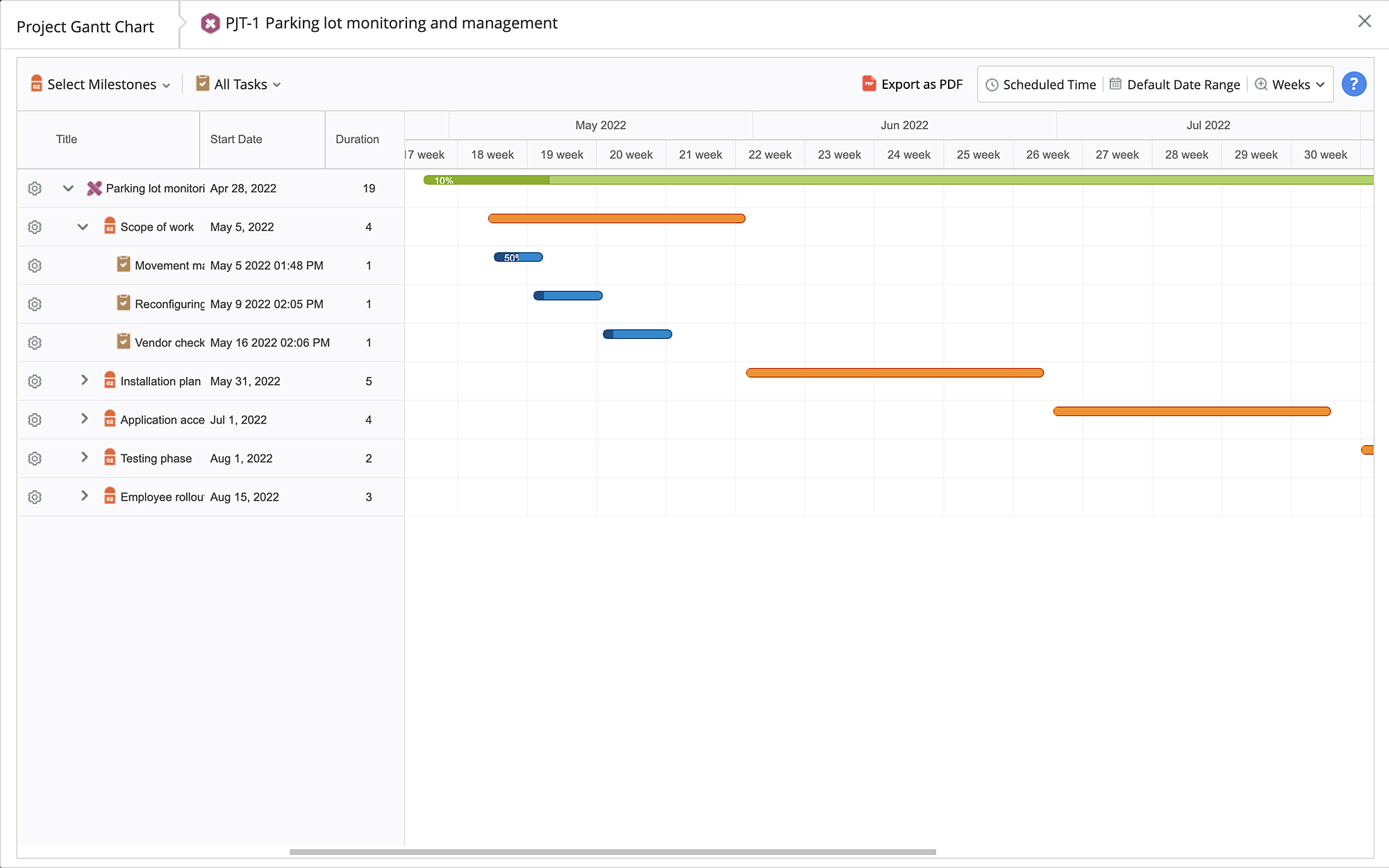 Facilities project management software