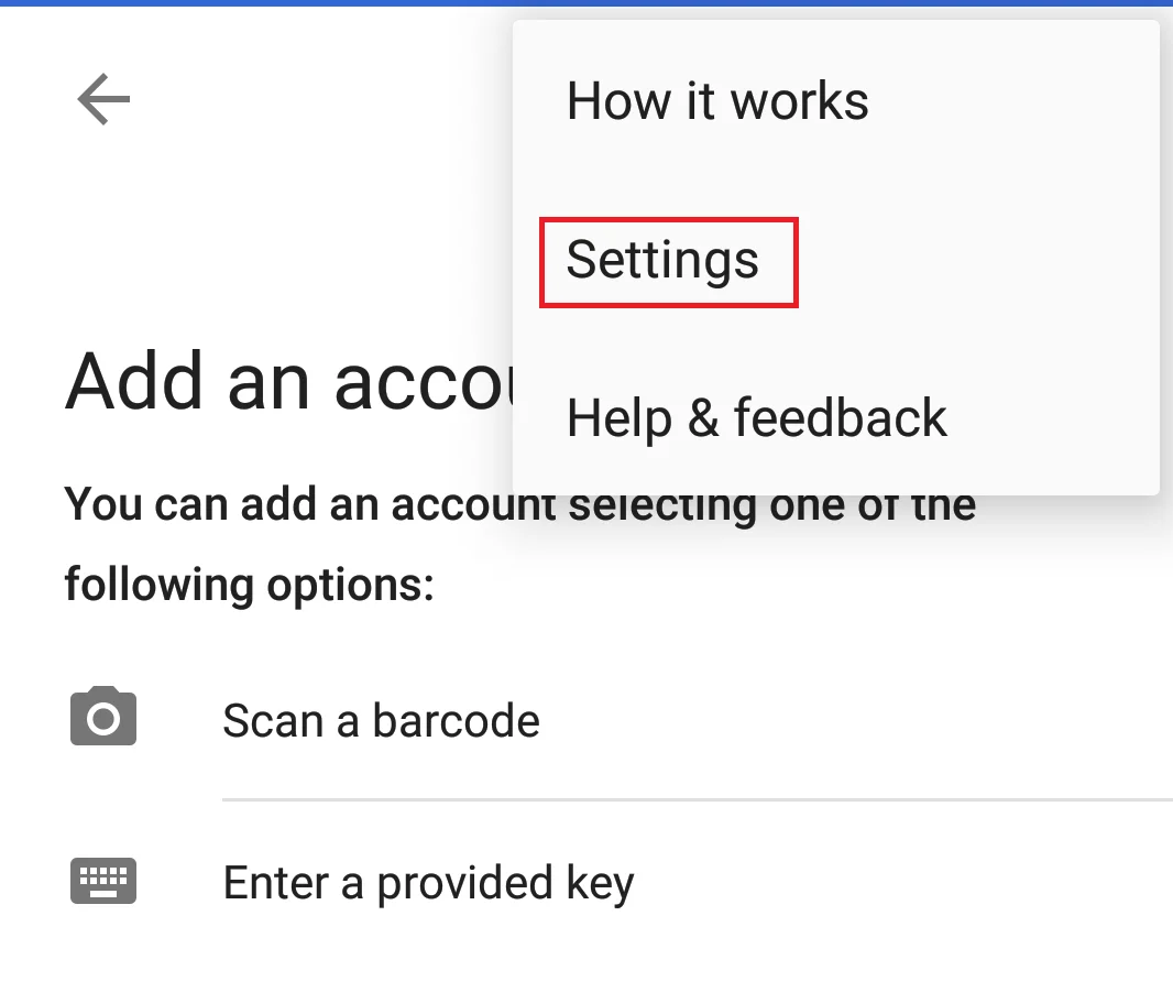 Google Authenticator Settings