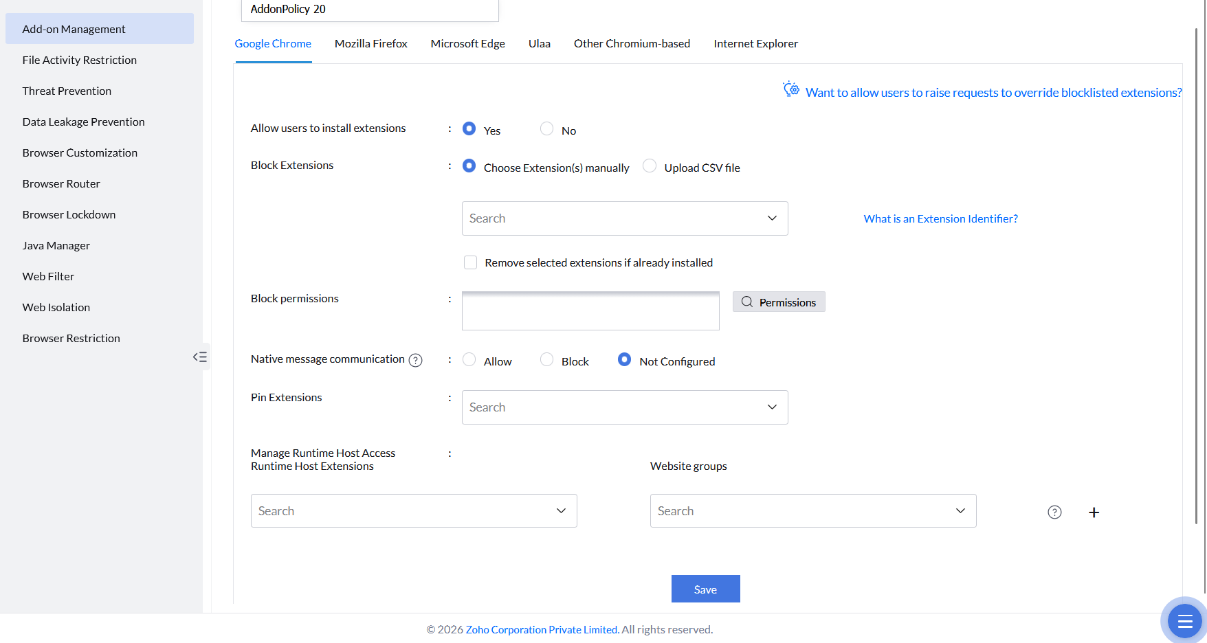 Add-on Management