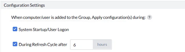 Configuration Settings Configuration Settings