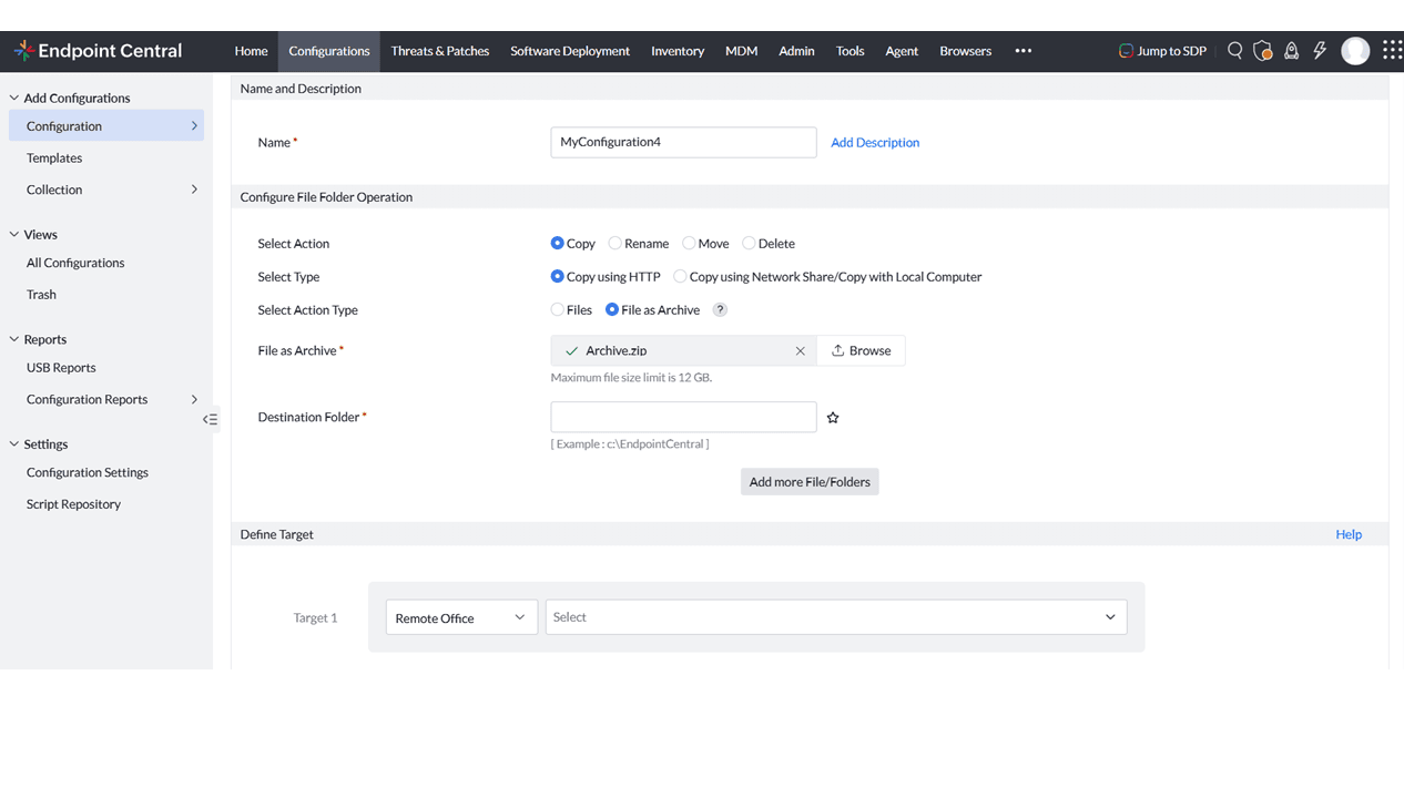 Copy File as Archive Copy File as Archive