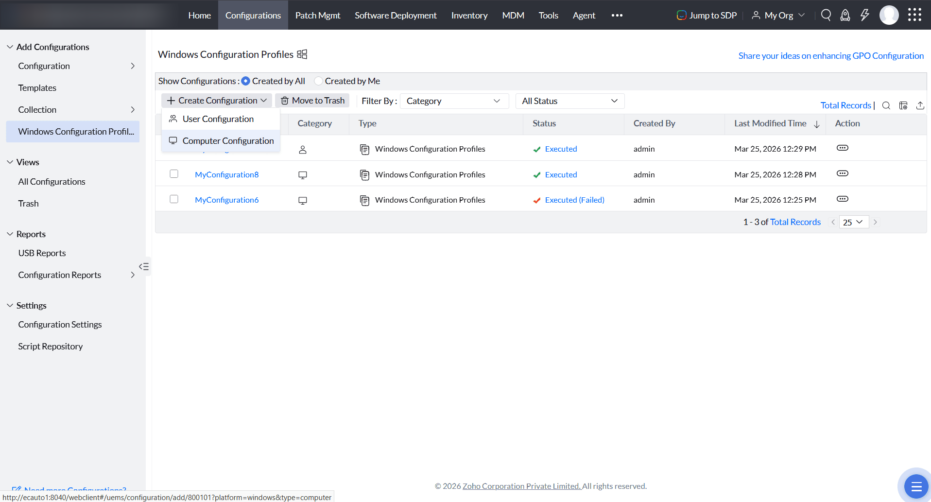 Administrative Templates tab Administrative Templates tab