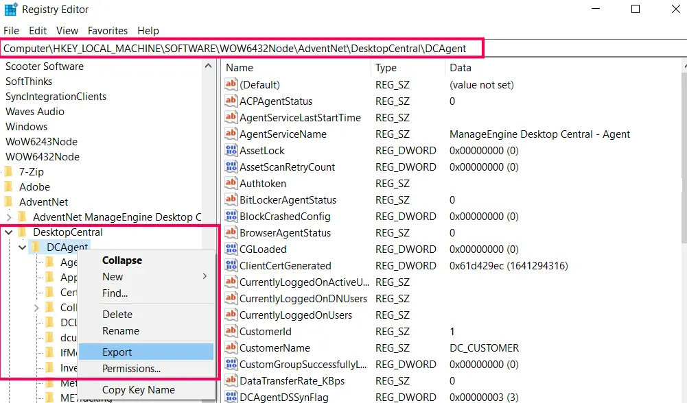Agent uninstallation