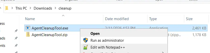 Agent uninstallation