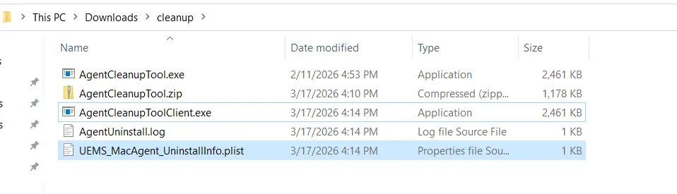 Agent uninstallation