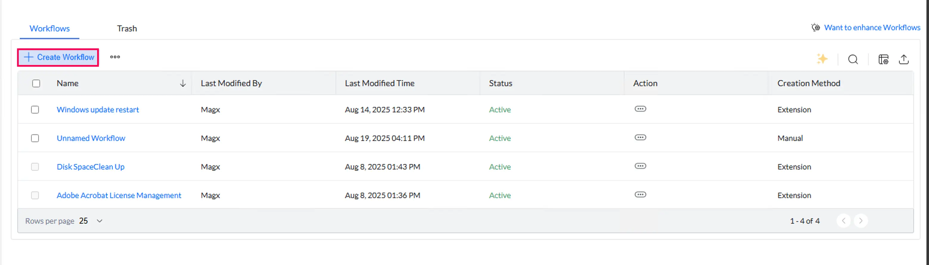 create workflow