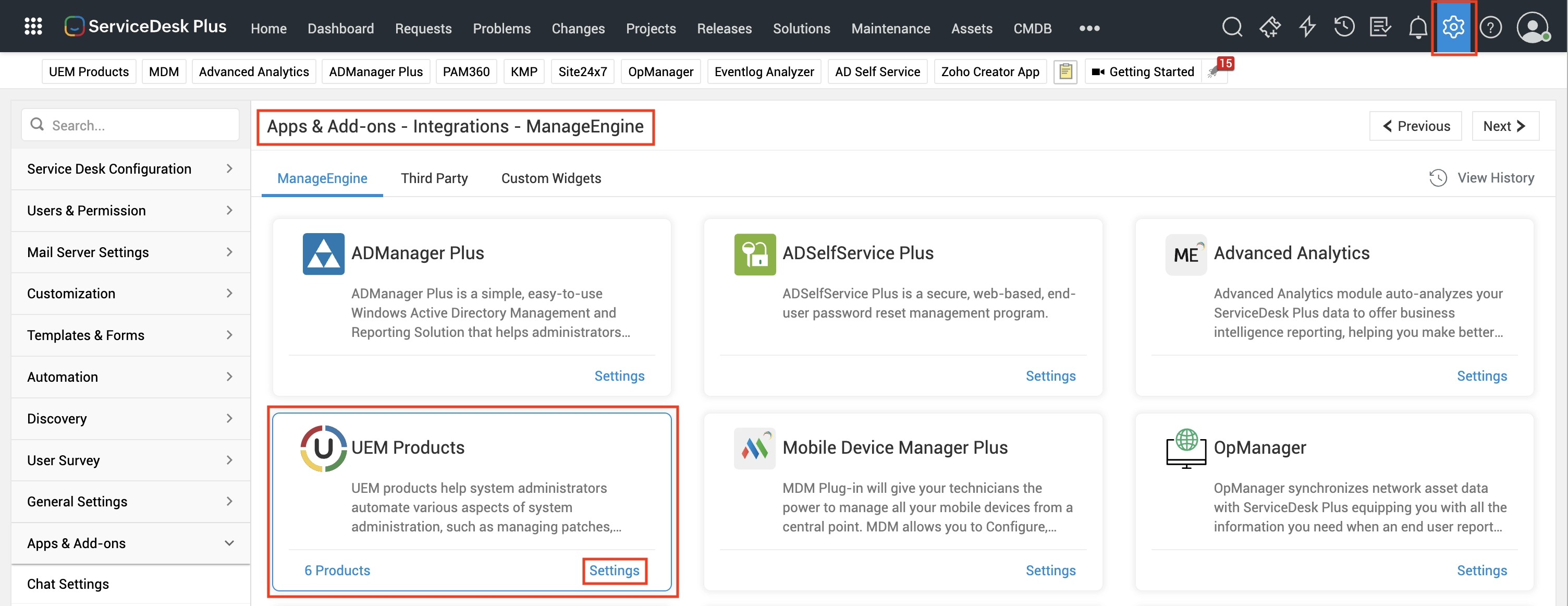 Integration von ServiceDesk Plus mit Endpoint Central ...