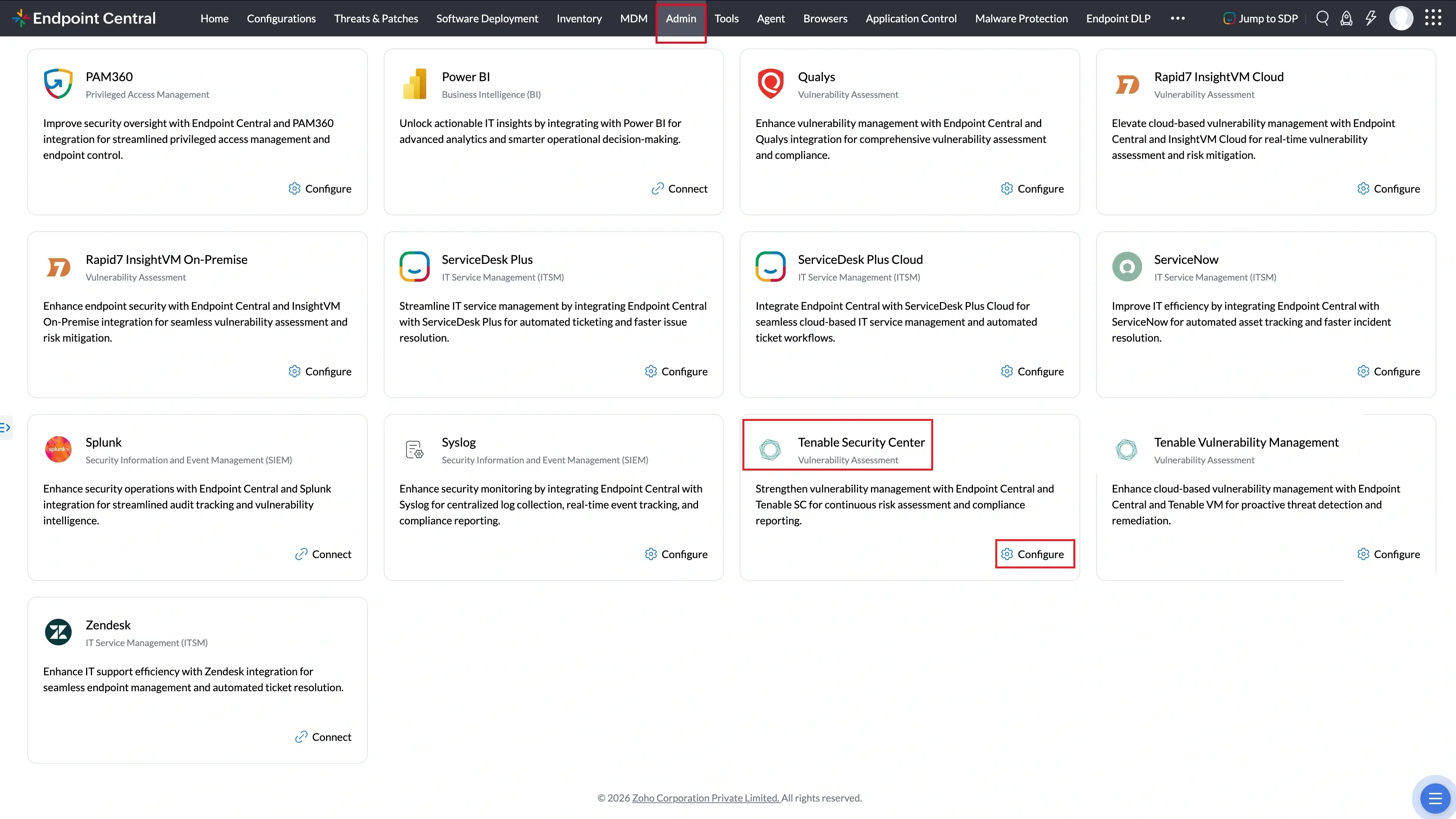 Tenable Security Navigation Tenable Security Navigation