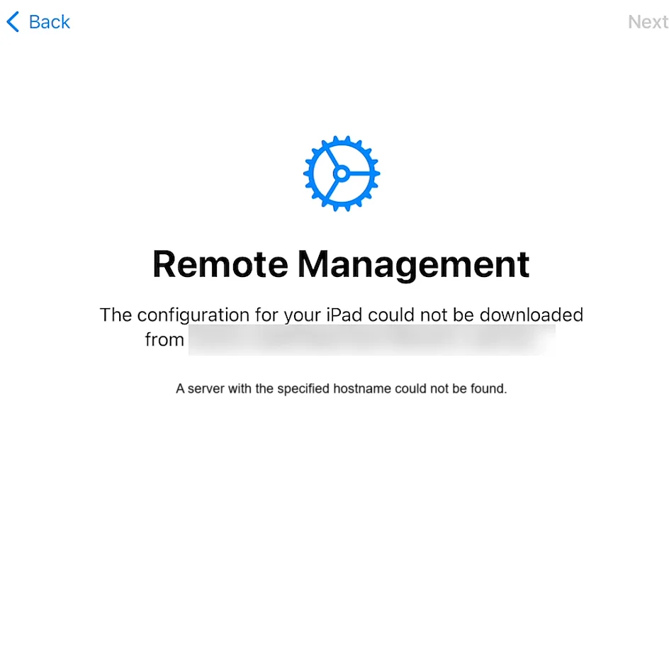 Hostname not found error Server with the specified hostname could not be found error
