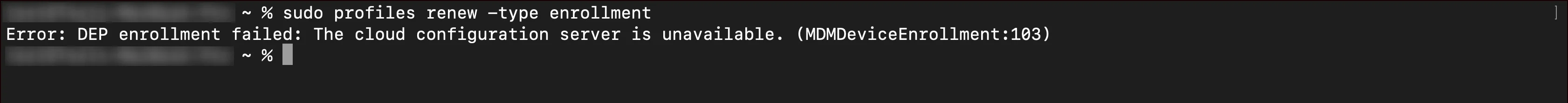 Cloud configuration server unavailable Cloud configuration server unavailable error on Mac