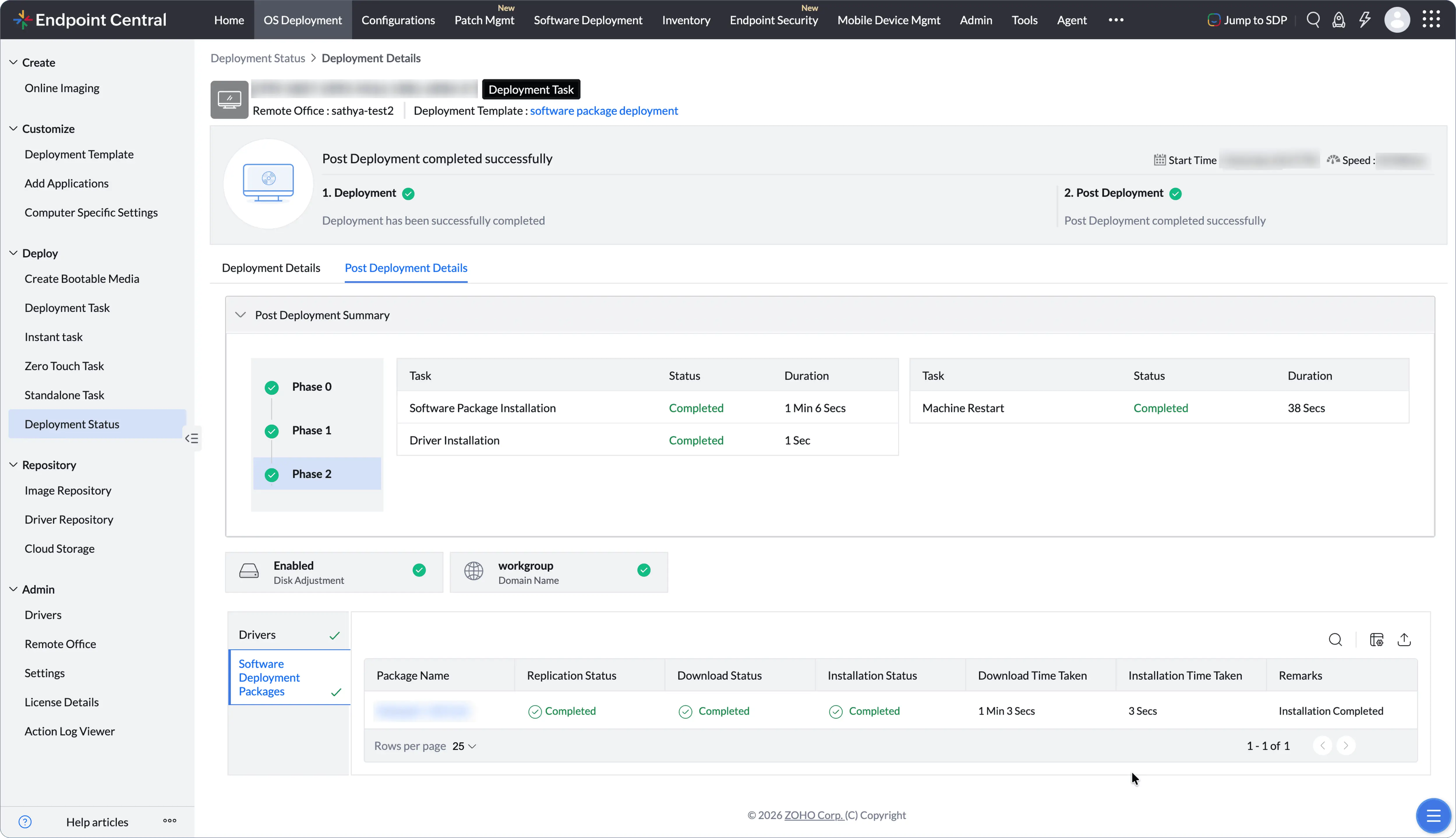 Track Software Package Installation Status Track Software Package Installation Status