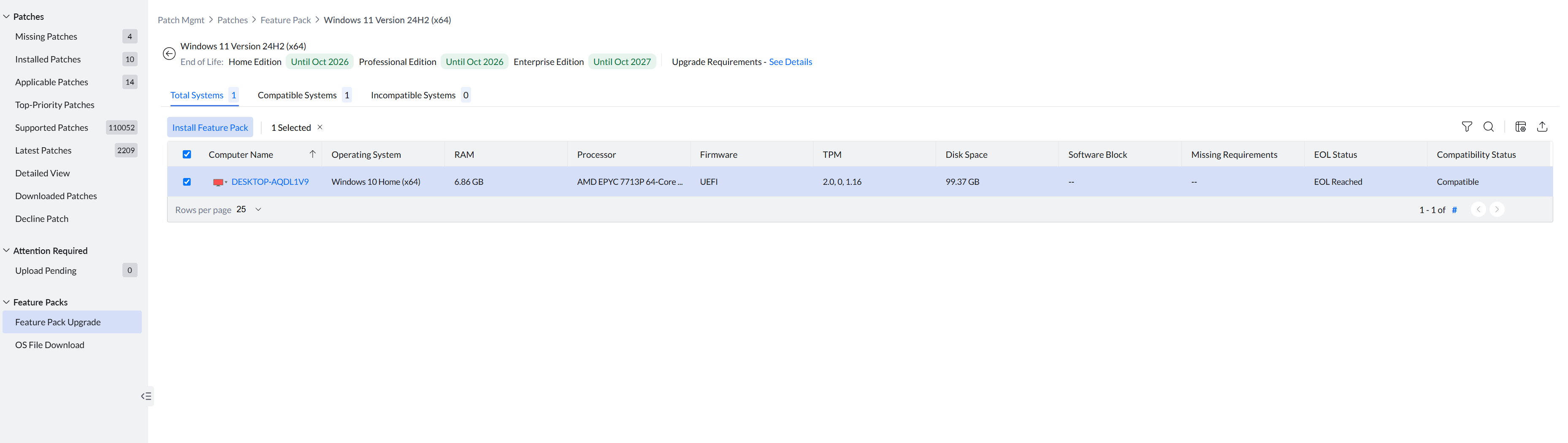 Deploy Feature Pack