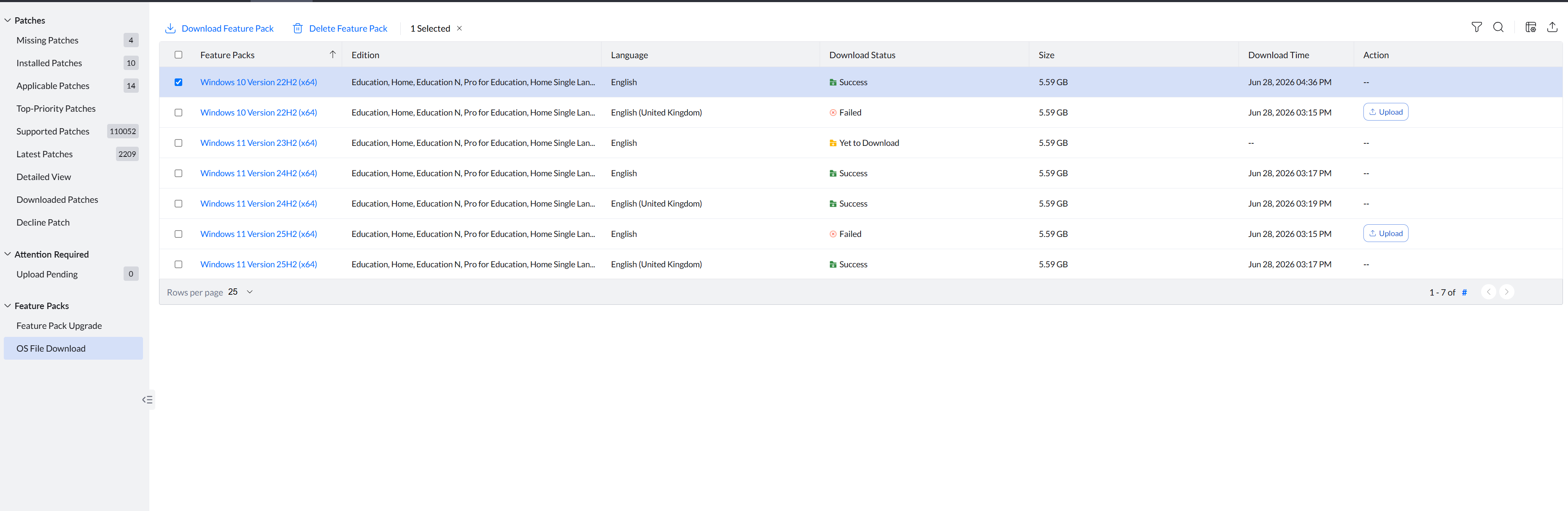 Managing OS Files Downloads
