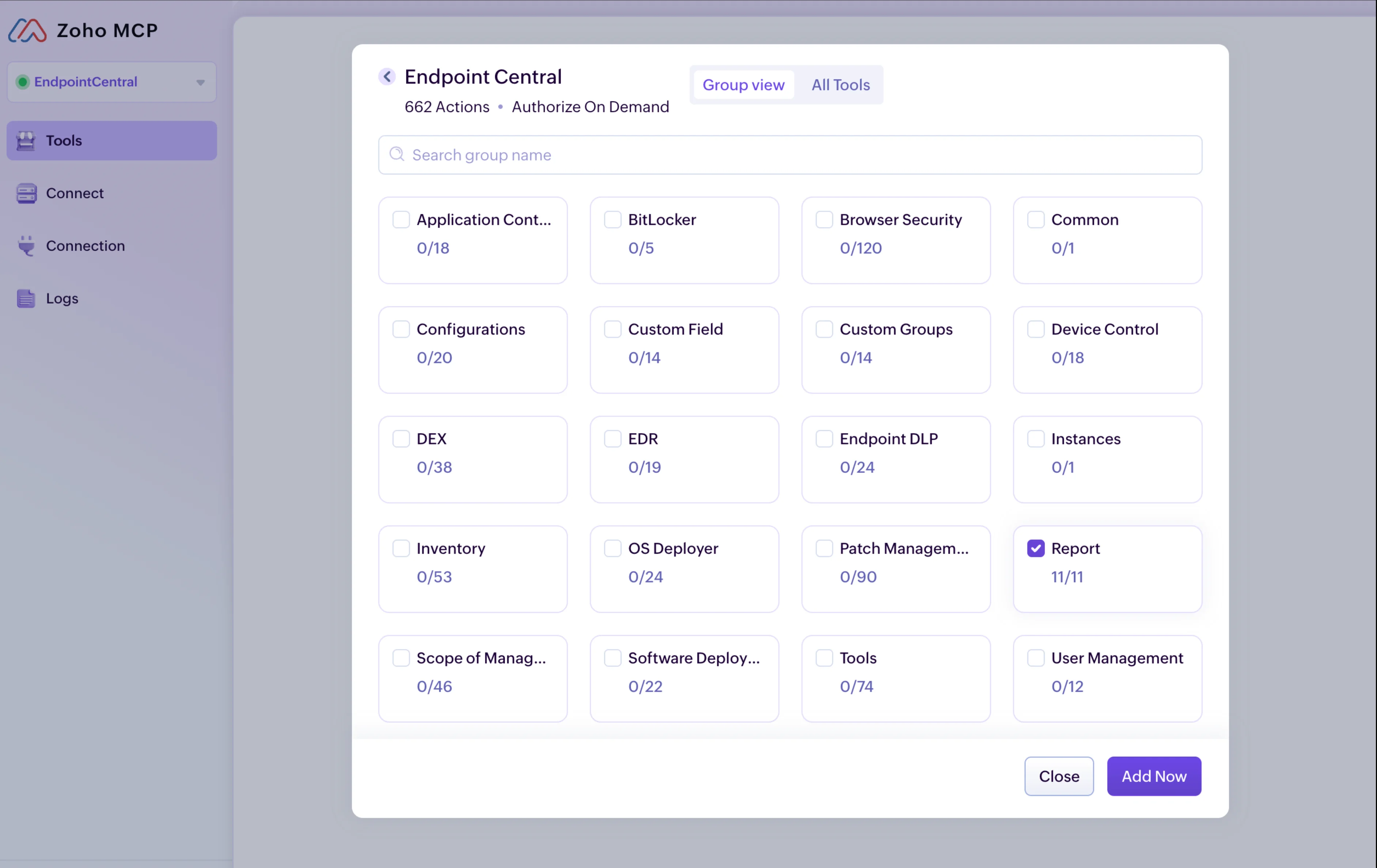 Addition of Endpoint Central Tools