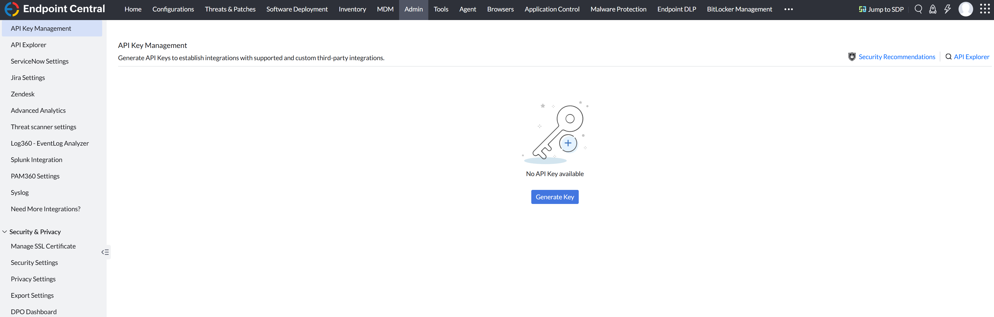 Migration Tool - Generate API Key