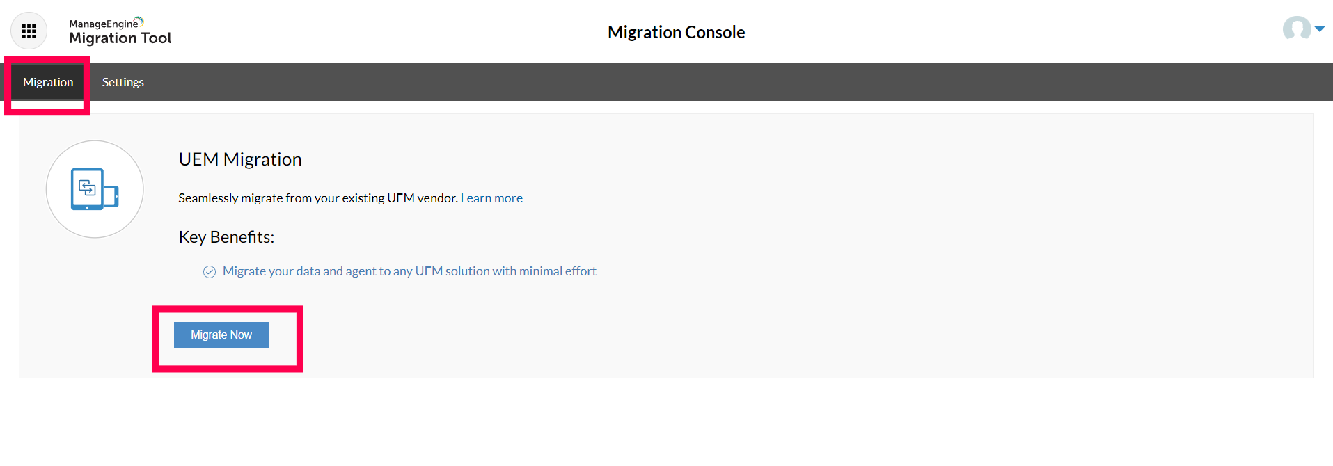 Migration Tool - Migrate Now