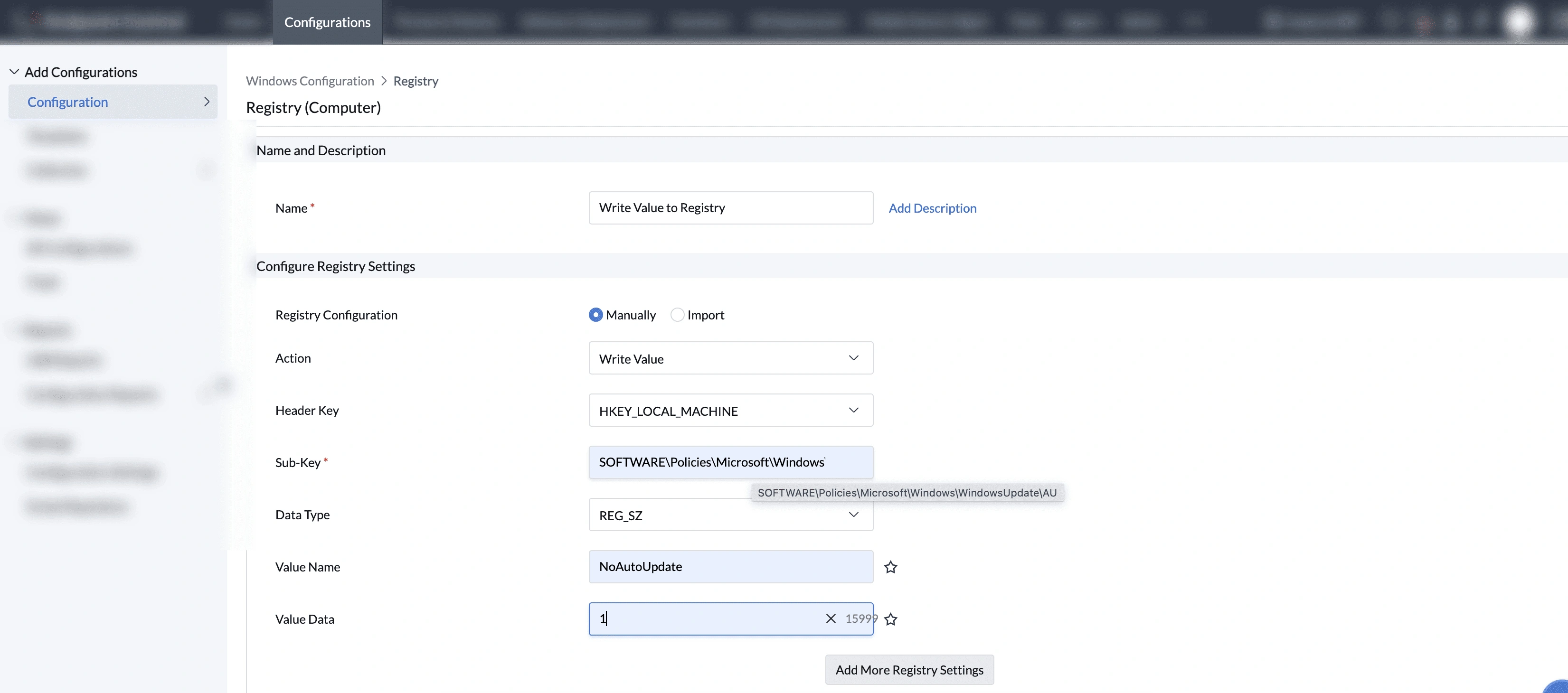 write-value-to-registry write-value-to-registry