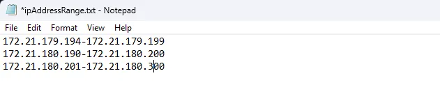 IP range 3 