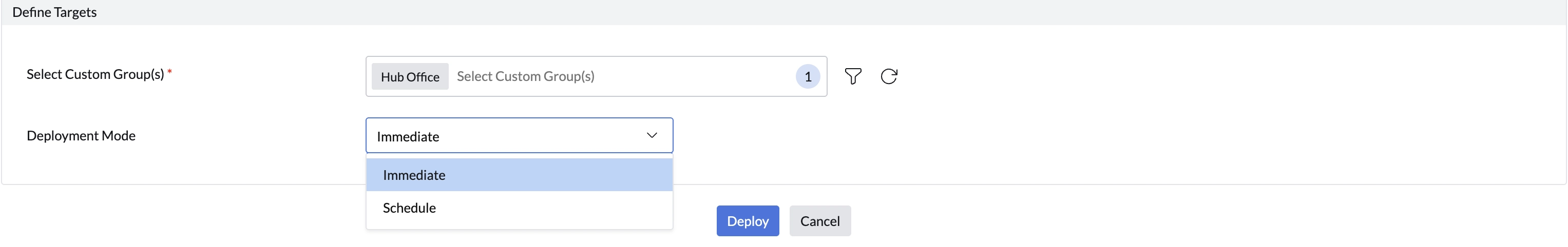 Choose the deployment mode