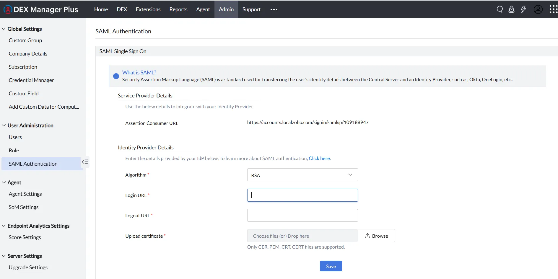 An image of SAML authentication via Cloud