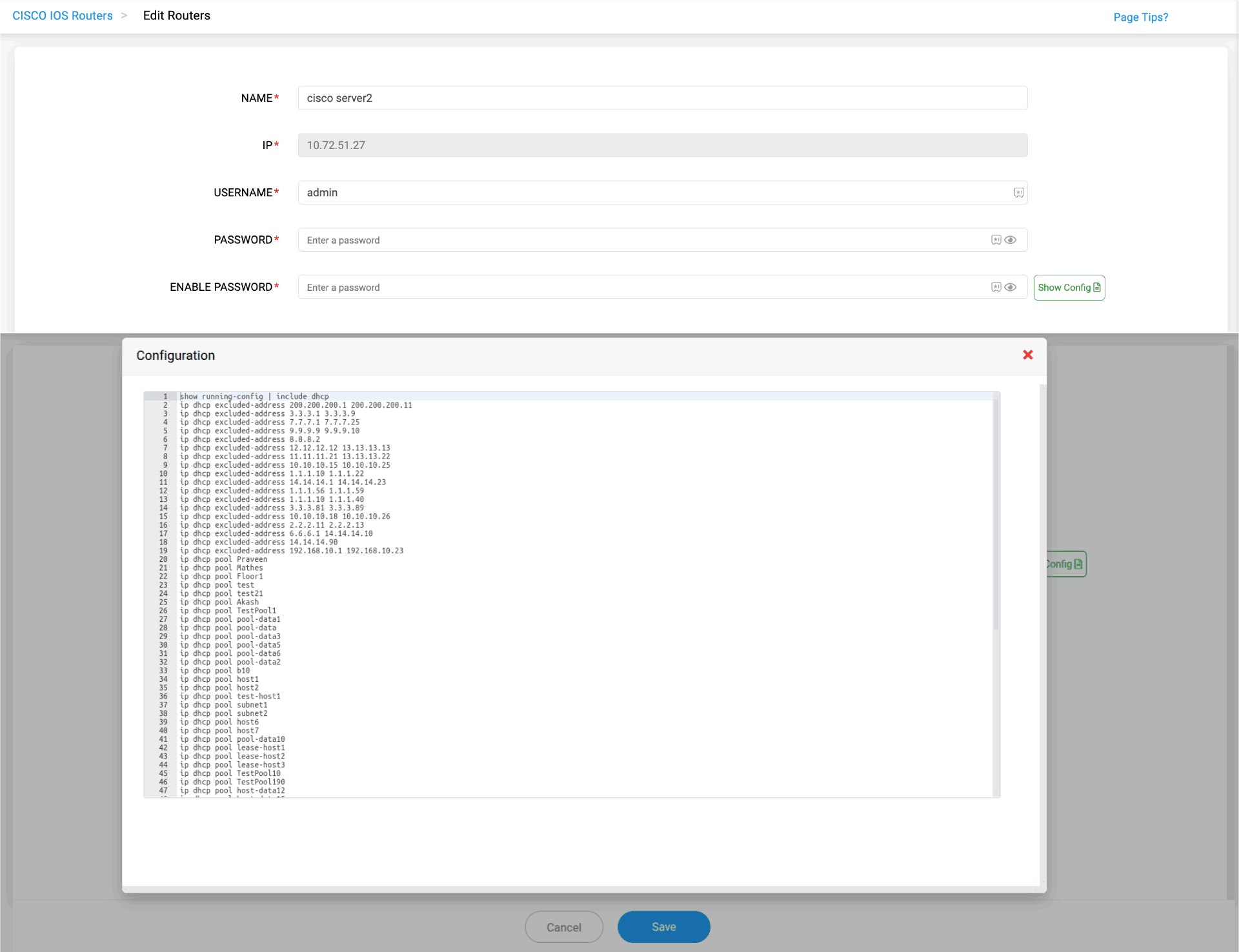 Cisco IOS-XE IOS-XR routers and devices management