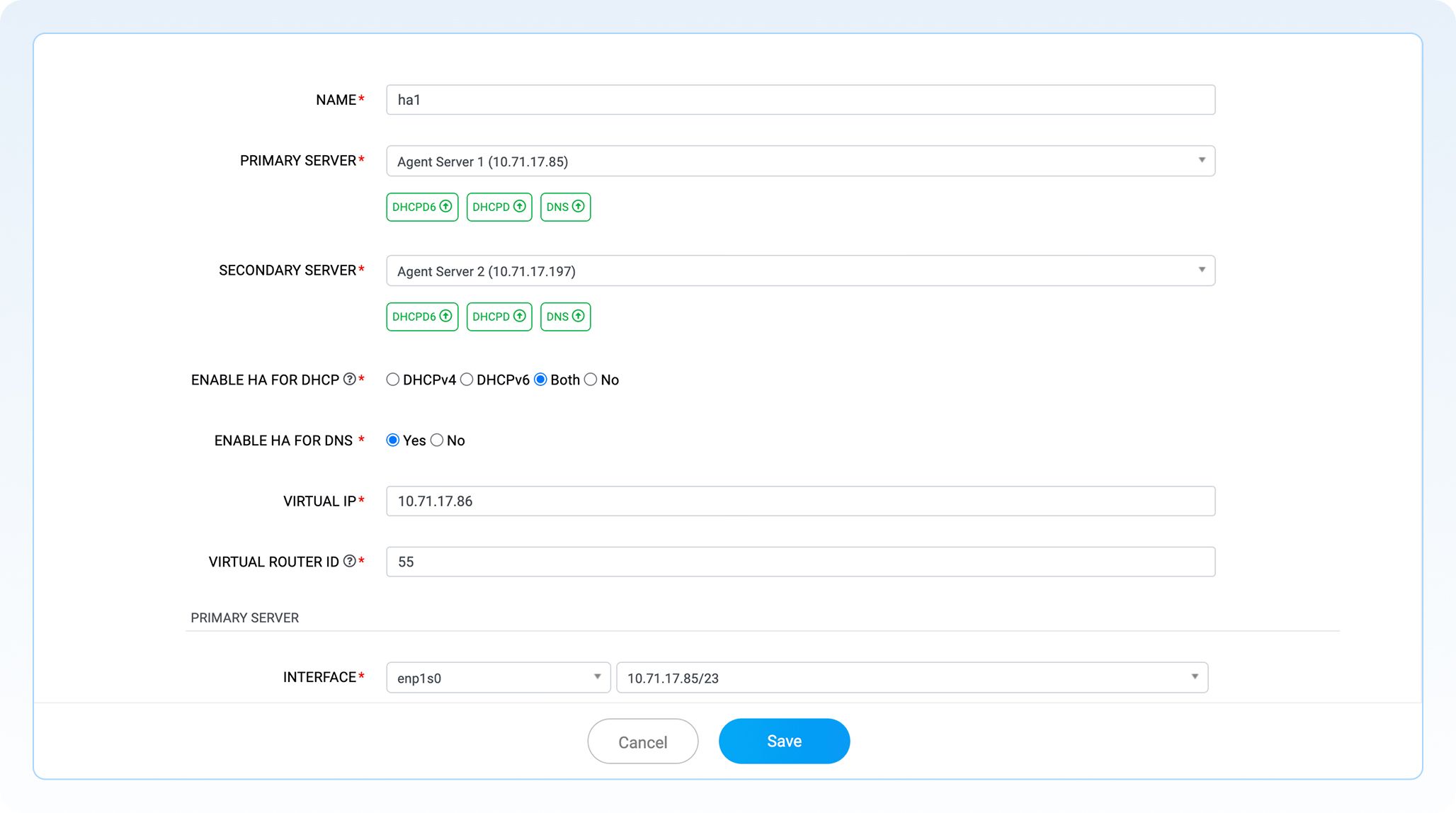 High availability for DNS and DHCP servers