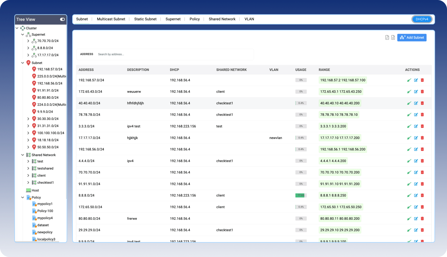 Advanced network segmentation via DDI Central's DHCP scope manager DHCP scope control and management in DDI Central