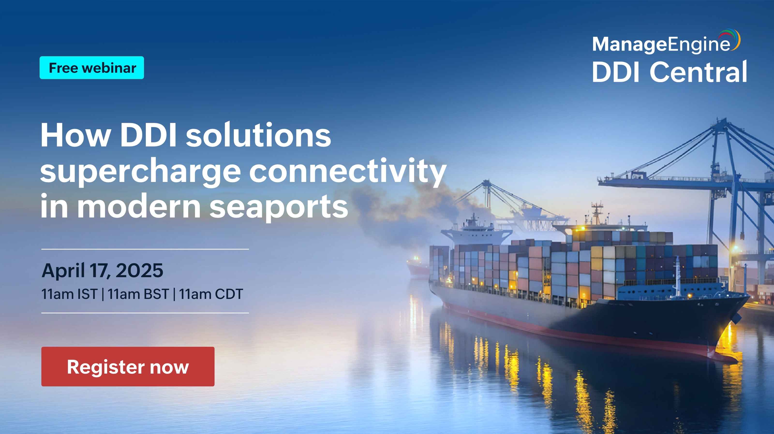 Live Webinar- How DDI solutions supercharge connectivity in modern seaports