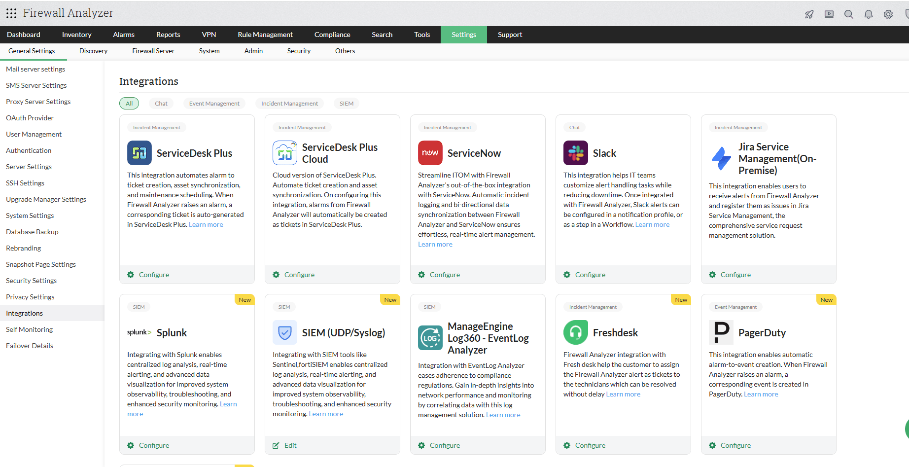 Integrating Firewall Analyzer with Log360