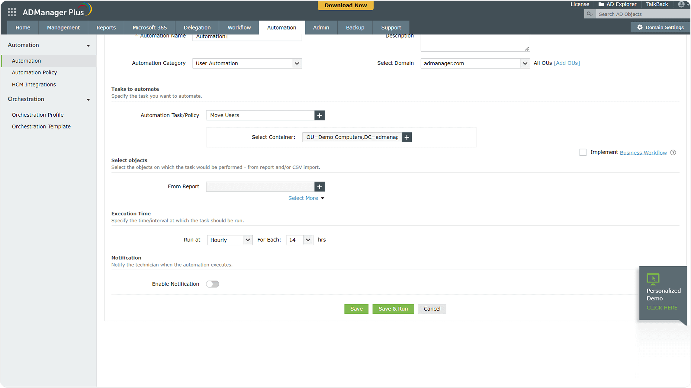 Scheduled Automation
