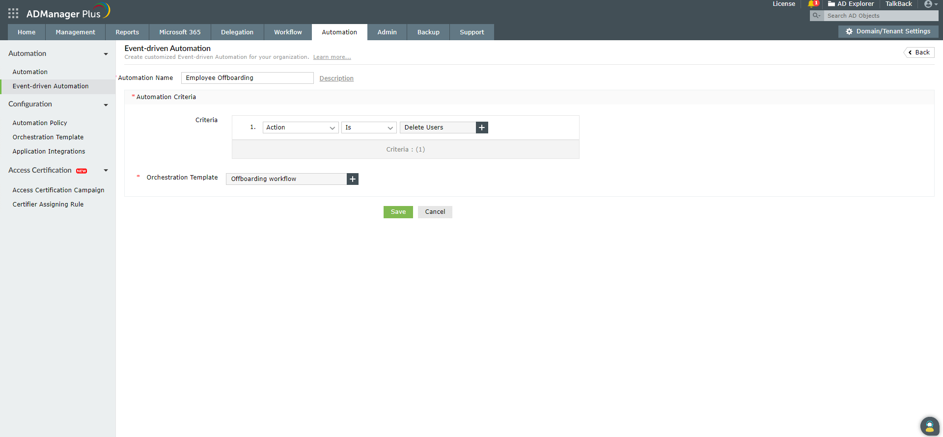 Conditional orchestration