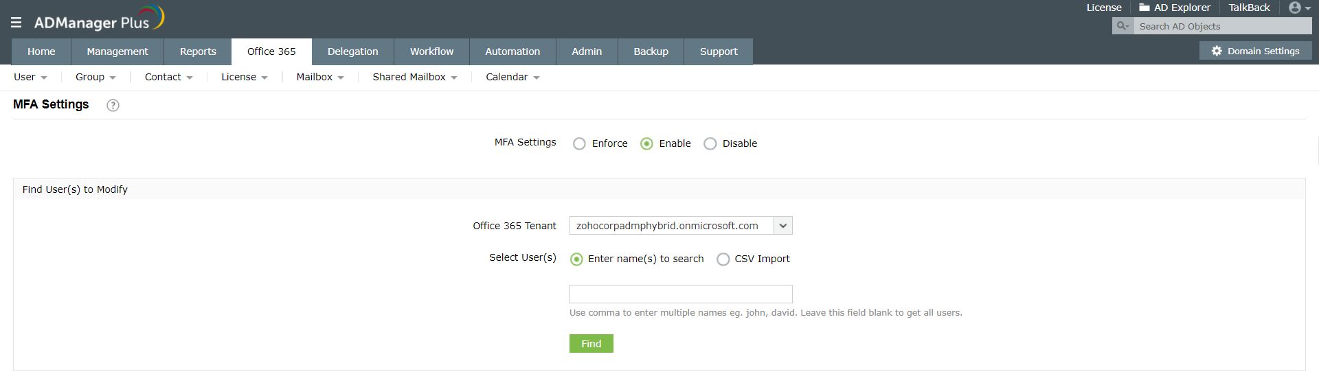 Enable and Enforce Office 365 Multi Factor Authentication (MFA)