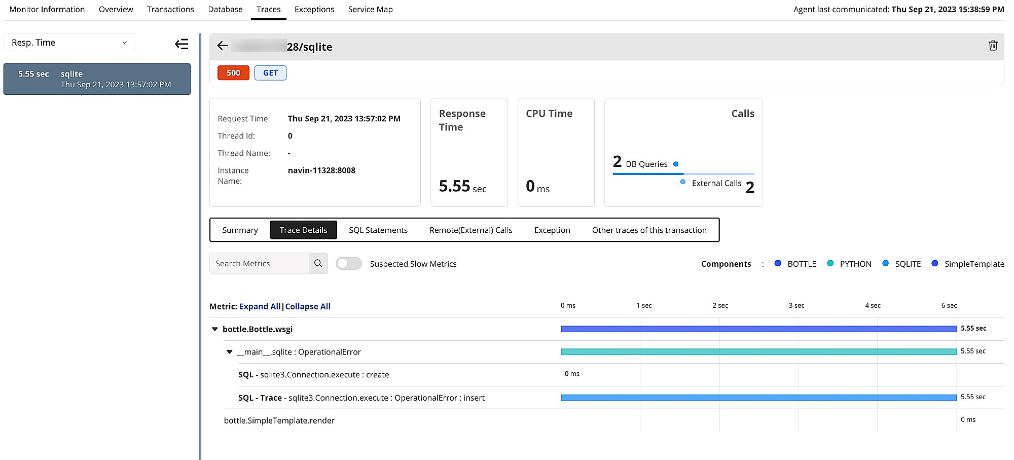 Python performance monitoring dashboard - ManageEngine Applications Manager