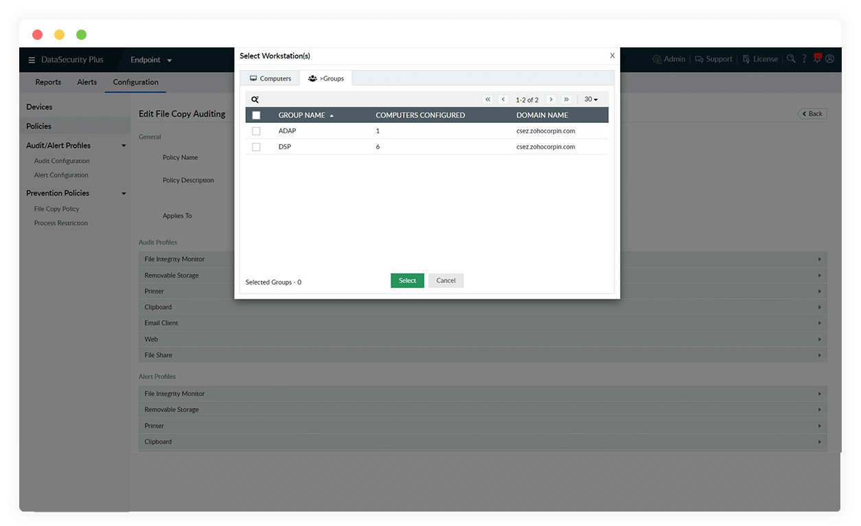 s&eacute;lection d&rsquo;une station de travail