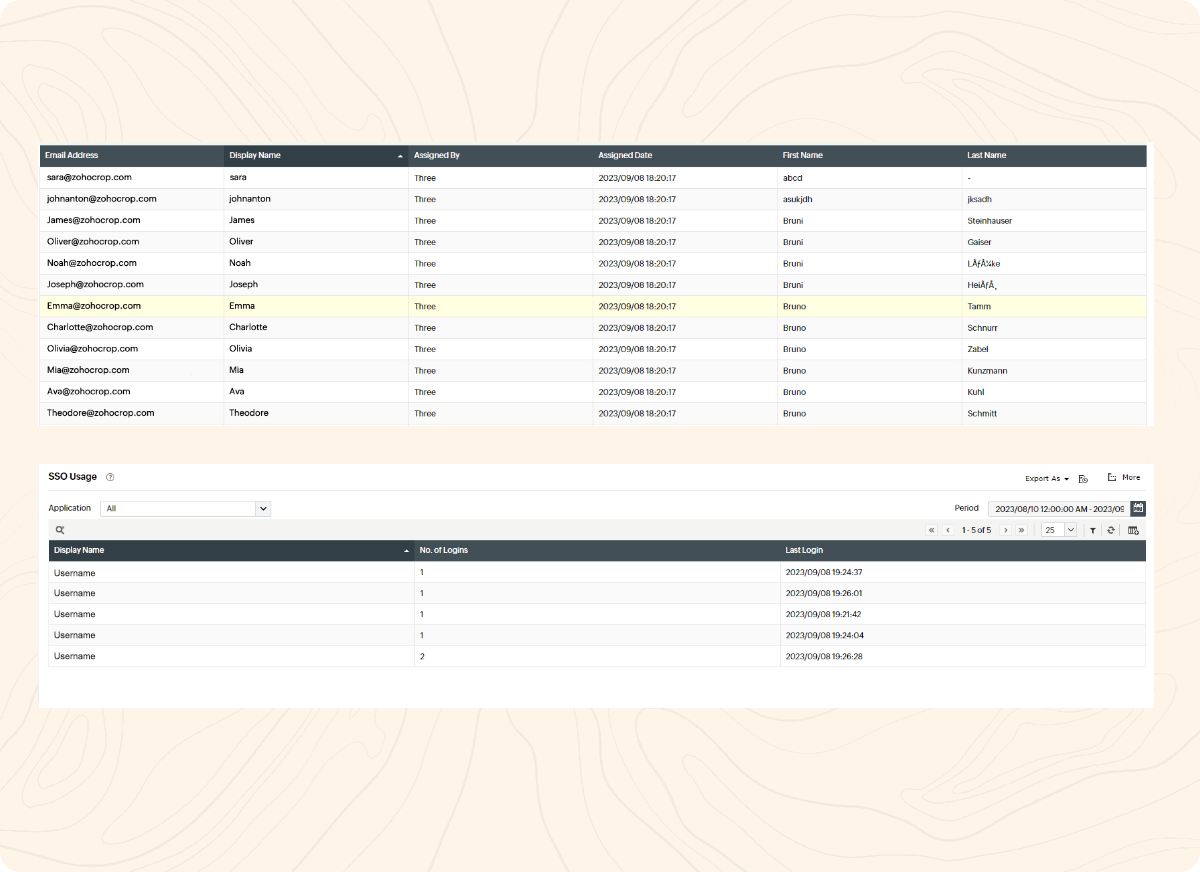 ManageEngine Identity360's SSO audit reports